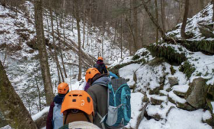 Quest staff trains to hike in frozen conditions at Ricketts Glen